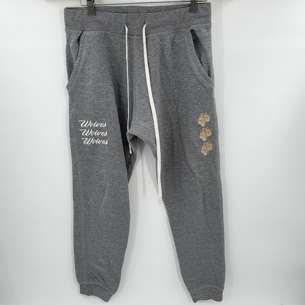 Darc Sport Bushido Code Wolves Joggers Sweatpants Gray Mens Large 348 of 1000